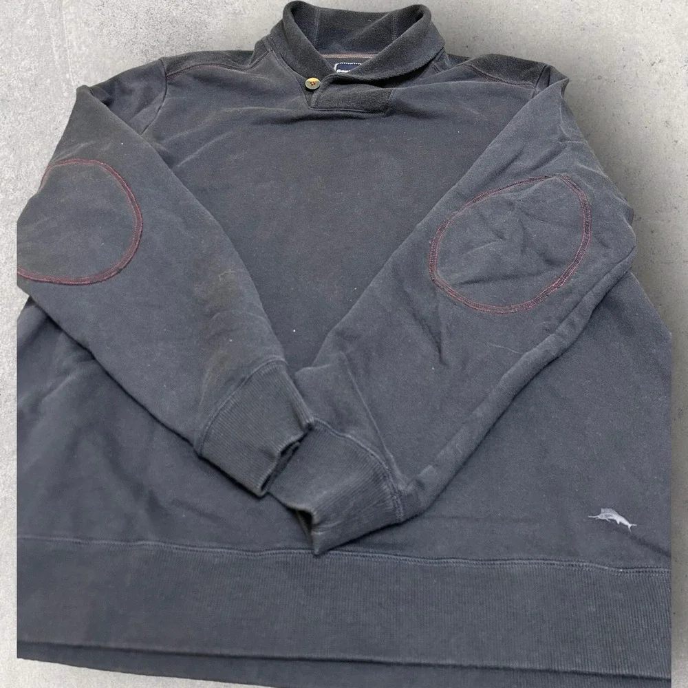 Tommy‎ Bahama Mens Relax Button Sweater Navy Blue Small Large
